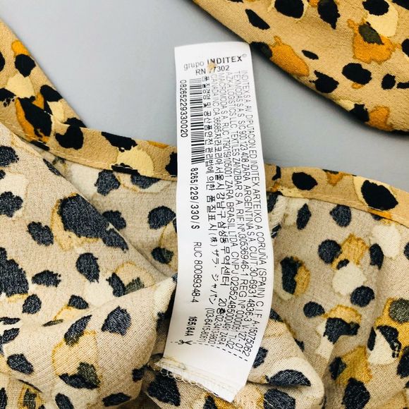 Zara Basic Leopard Print Button Up Blouse - Picture 5 of 6